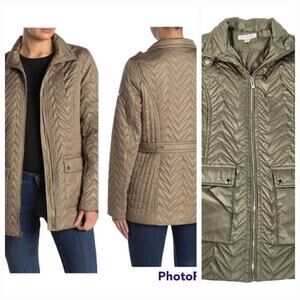 Via Spiga Sage Quilted Cargo Jacket New With Tags.